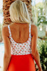 Square Neck Sleeveless Print Tankini Set